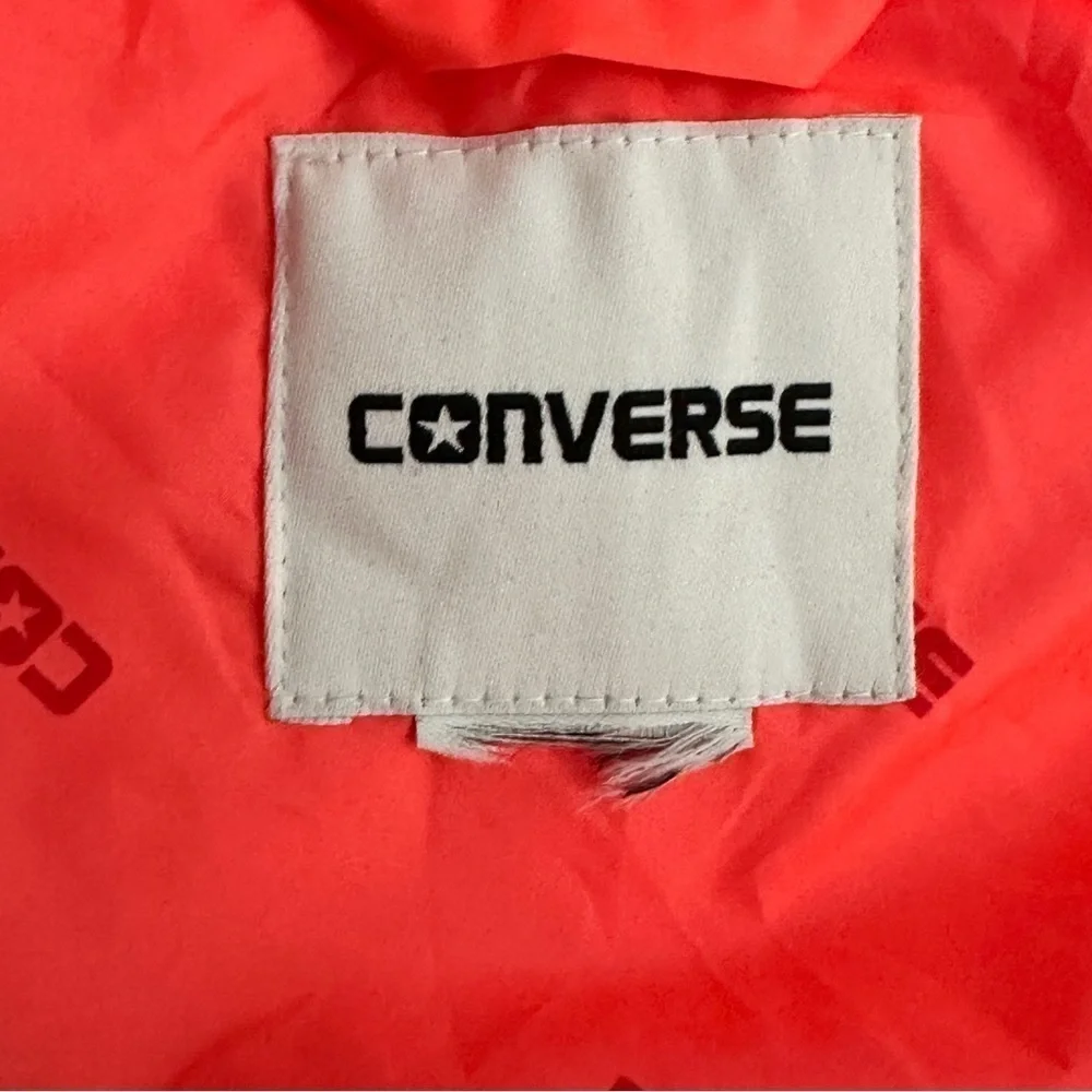 Converse bright pink puffer vest XL